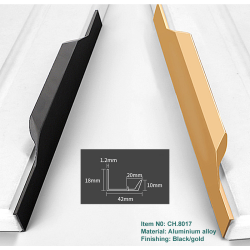 Tay nắm âm kẹp mép kết hợp nẹp bo cạnh CH8017